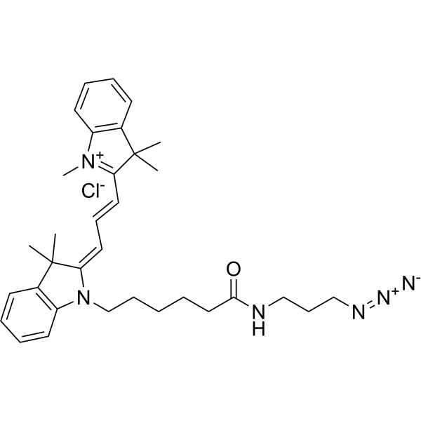 Cyanine3 azide chloride Chemische Struktur