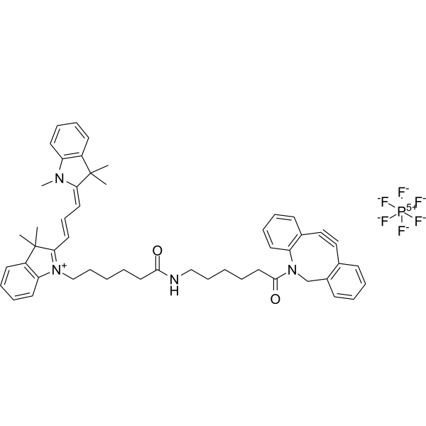 Cyanine3 DBCO hexafluorophosphate Chemical Structure