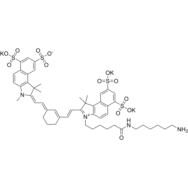 sulfo-Cy7.5 amine 化学構造