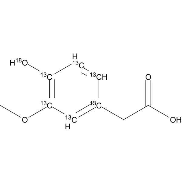 Homovanillic acid-13C6,18O 化学構造