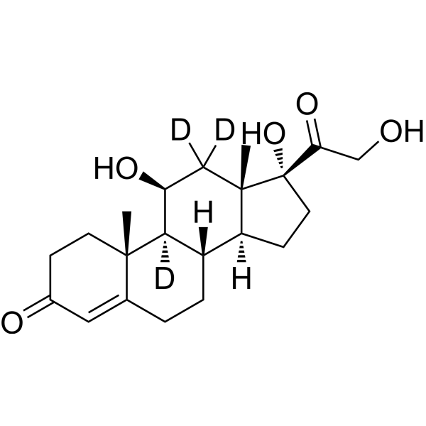 Hydrocortisone-d3 Chemische Struktur