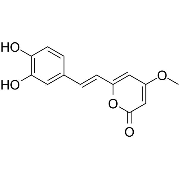 4,12-Dimethoxy-6-(7,8-dihydroxy-7,8-dihydrostyryl)-2-pyrone 化学構造