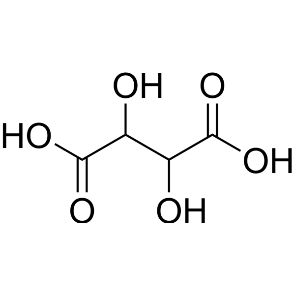 2,3-Dihydroxysuccinic acid Chemische Struktur