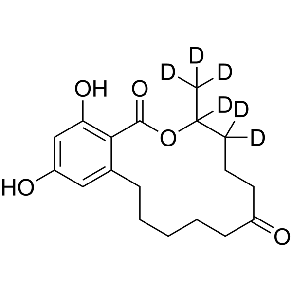 (Rac)-Zearalanone-d6 化学構造