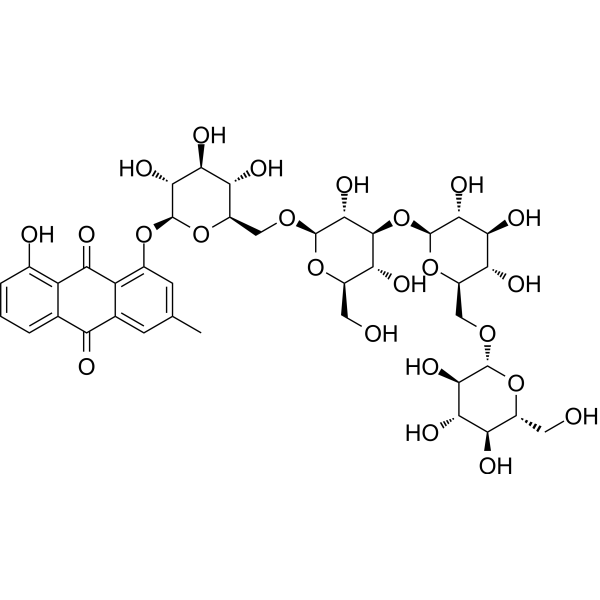 Chrysophanol tetraglucoside Chemische Struktur