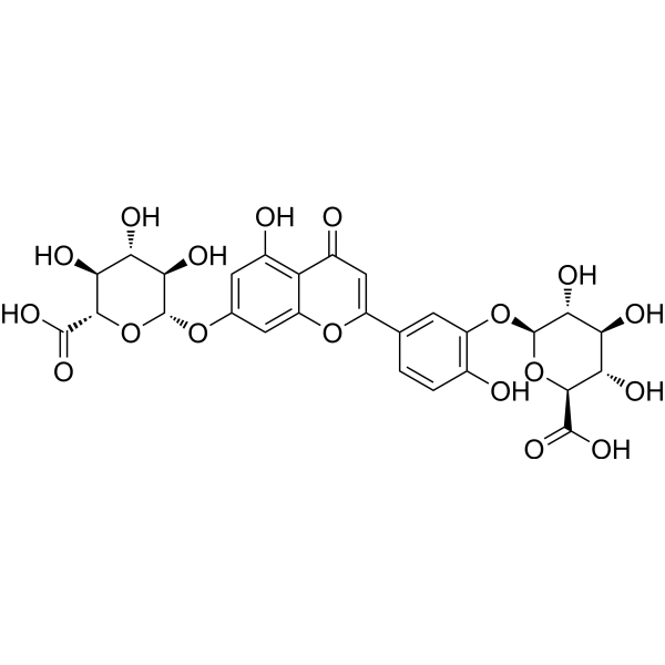 Luteolin 7,3′-di-O-glucuronide Chemische Struktur