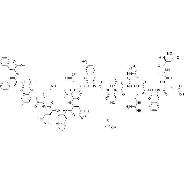 β-Amyloid (1-20) (acetate) 化学構造