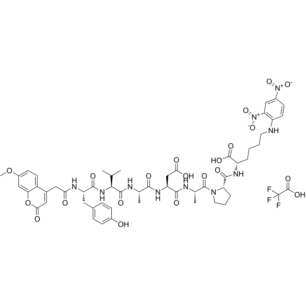 Mca-YVADAP-Lys(Dnp)-OH TFA Chemische Struktur