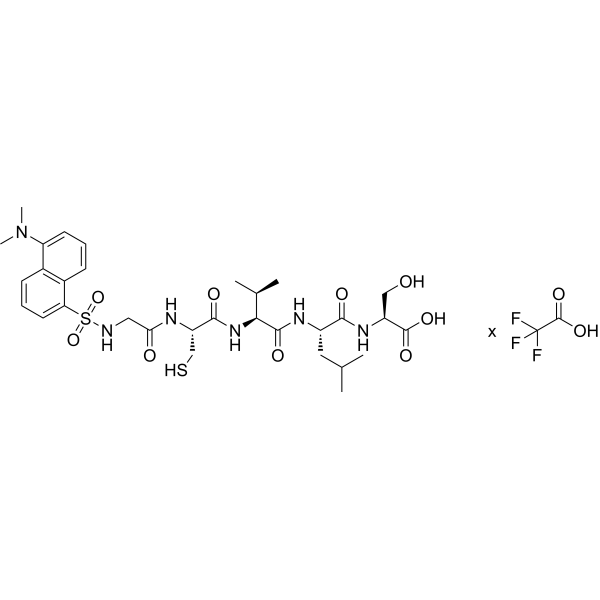 Dansyl-Gly-Cys-Val-Leu-Ser TFA 化学構造