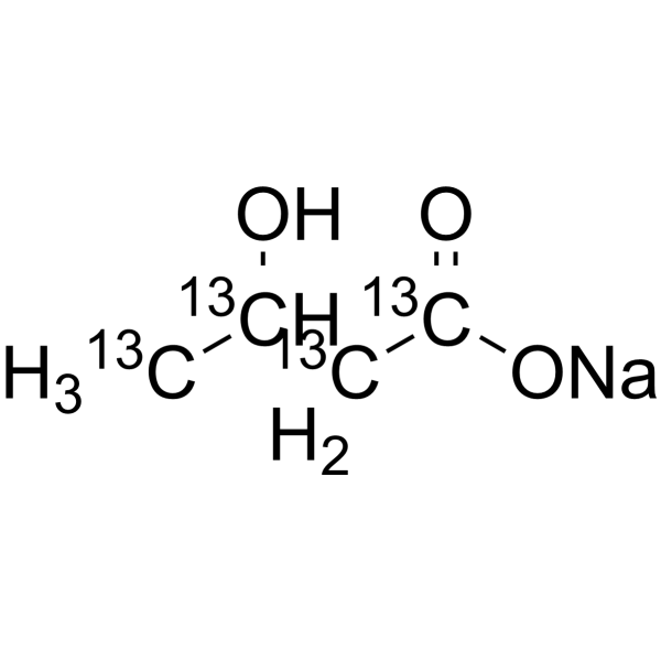 3-Hydroxybutyric acid-13C4 sodium Chemical Structure