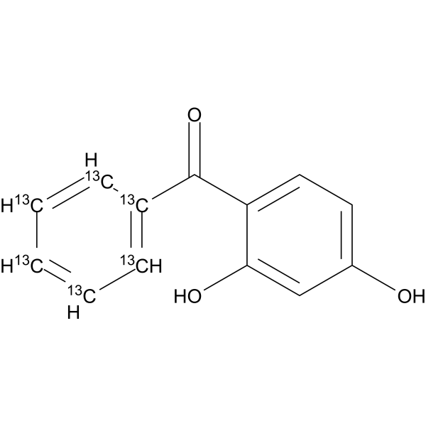 2,4-Dihydroxybenzophenone-13C6  Chemical Structure