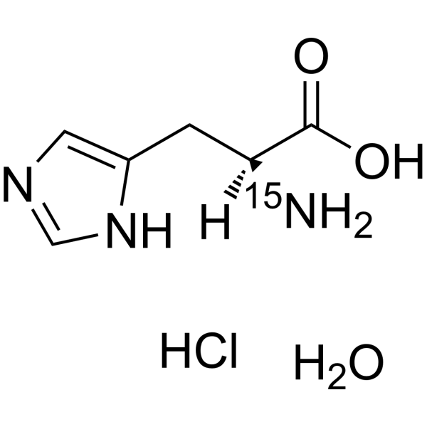 L-Histidine-15N hydrochloride hydrate Chemical Structure