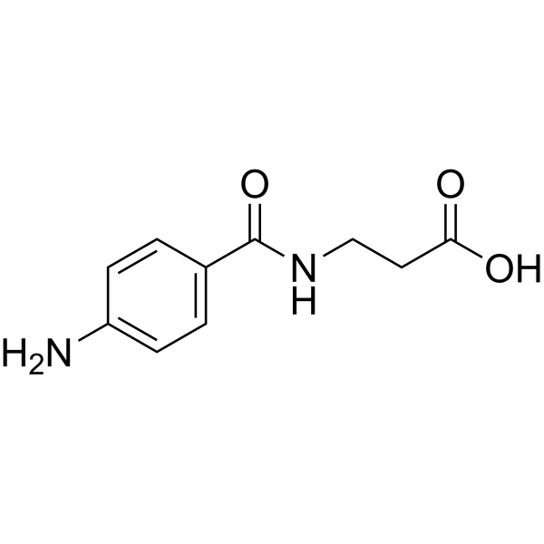 N-(4-Aminobenzoyl)-beta-alanine 化学構造