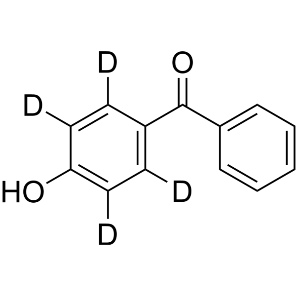 4-Hydroxybenzophenone-d4 التركيب الكيميائي