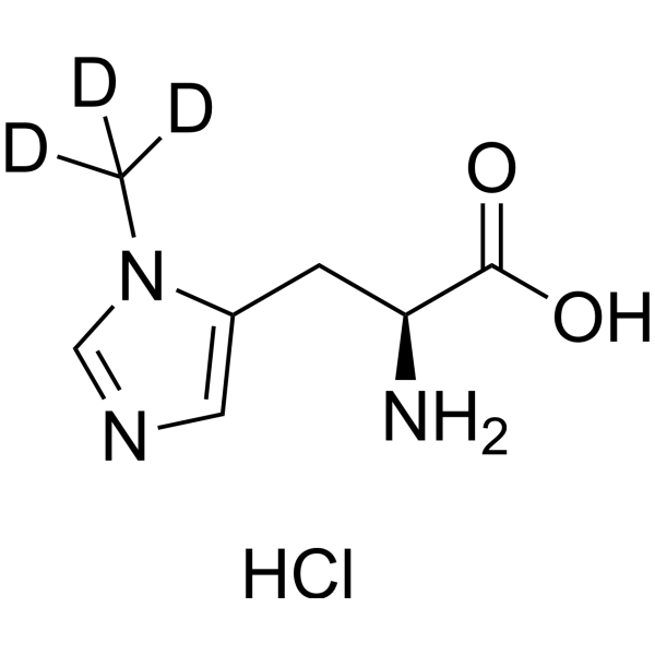 3-Methyl-L-histidine-d3 hydrochloride 化学構造