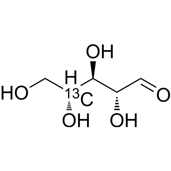 D-Ribose-13C-4 Chemical Structure