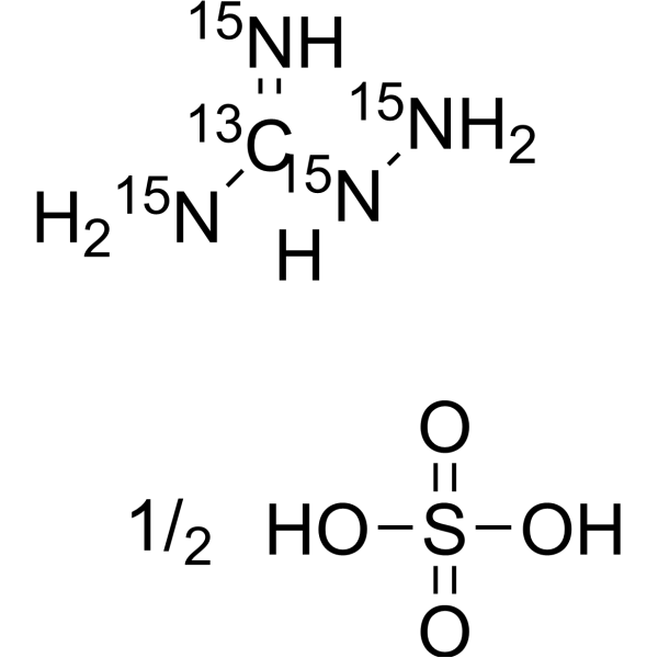 Aminoguanidine-13C,15N4 sulfate (1:2) Chemical Structure