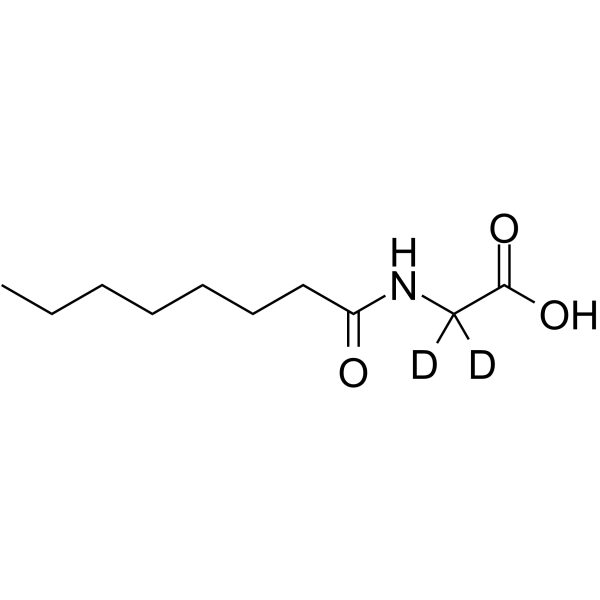 N-Octanoylglycine-2,2-d2 化学構造