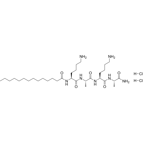 Myristoyl tetrapeptide-12 dihydrochloride Chemische Struktur