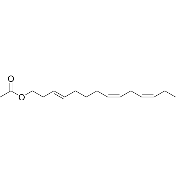 (3E,8Z,11Z)-3,8,11-Tetradecatrienyl acetate  Chemical Structure