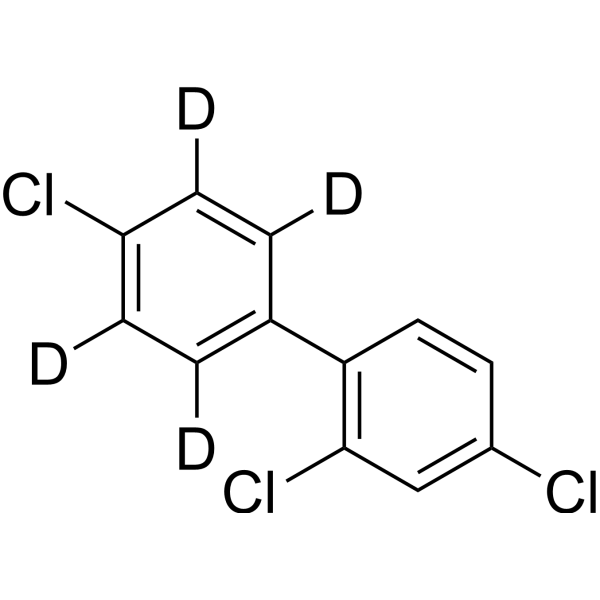 2,4,4'-Trichloro-1,1'-biphenyl-d4 Chemische Struktur