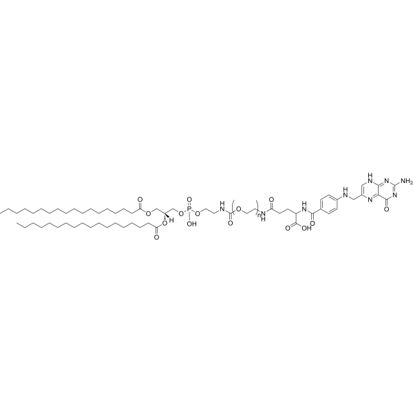 DSPE-PEG-Folate, MW 2000 化学構造