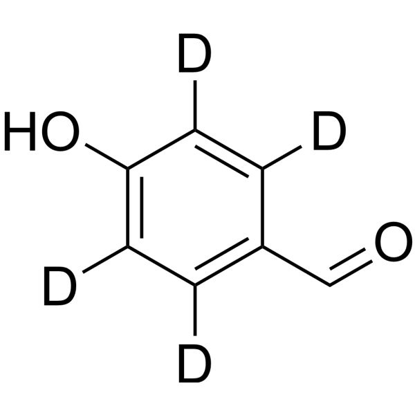 p-Hydroxybenzaldehyde-d4 Chemische Struktur