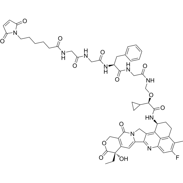 MC-Gly-Gly-Phe-Gly-(R)-Cyclopropane-Exatecan  Chemical Structure