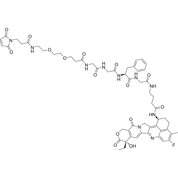 Mal-PEG2-Gly-Gly-Phe-Gly-Exatecan  Chemical Structure