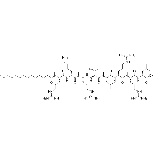 N-myristoyl-RKRTLRRL  Chemical Structure