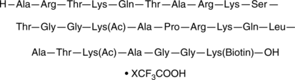 Histone H3K14Ac/H3K23Ac (1-24)-GGK-biotin (trifluoroacetate salt) Chemical Structure