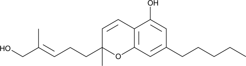 (±)-8'-hydroxy Cannabichromene Chemical Structure