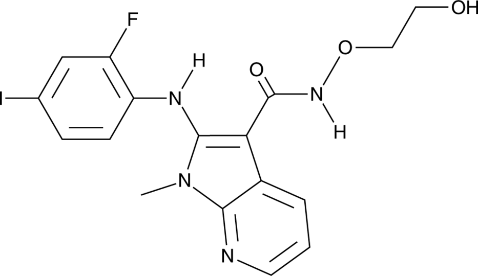 Nedometinib 化学構造