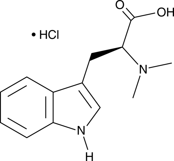 N,N-Dimethyl-L-tryptophan (hydrochloride) Chemical Structure