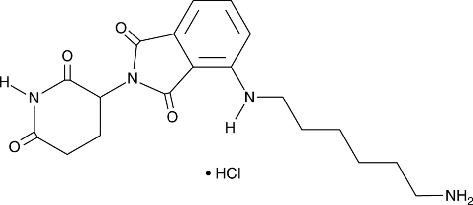 Pomalidomide 4'-alkylC6-amine (hydrochloride) التركيب الكيميائي