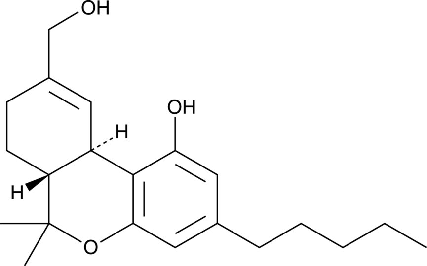 (-)-11-hydroxy-δ9-THC Chemische Struktur