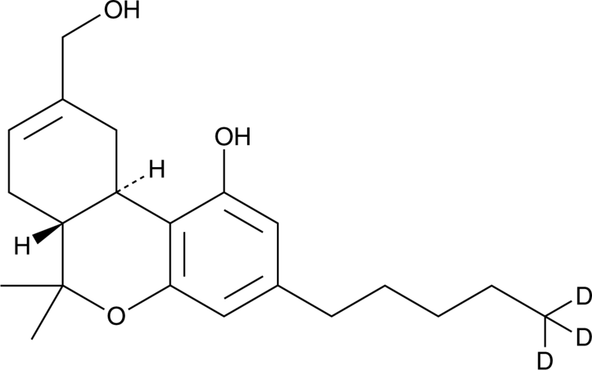 (-)-11-hydroxy-δ8-THC-d3 (exempt preparation)  Chemical Structure