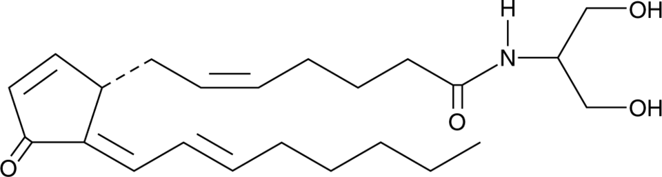 15-deoxy-δ12,14-Prostaglandin J2 serinol amide 化学構造