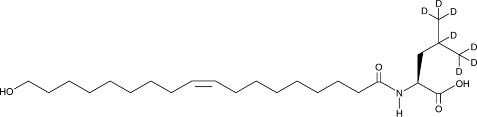 18-hydroxy Oleoyl Leucine-d7 Chemische Struktur