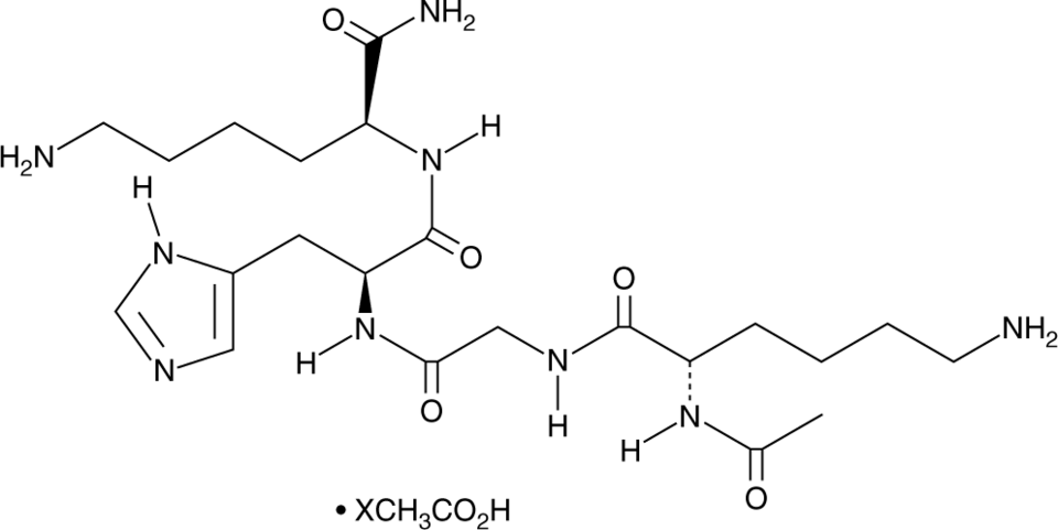 Acetyl Tetrapeptide-3 (acetate) 化学構造