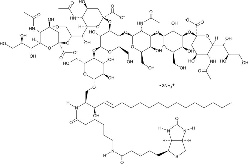 C6 Biotin Ganglioside GT1b (d18:1/6:0) (ammonium salt) Chemical Structure