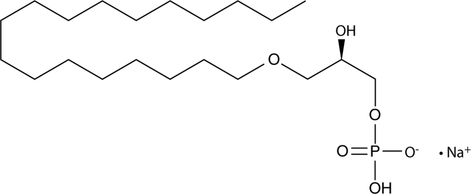 1-Octadecyl-2-hydroxy-sn-glycero-3-phosphate (sodium salt)  Chemical Structure