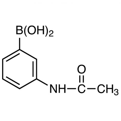 3-Acetamidophenylboronic Acid (contains varying amounts of Anhydride) 化学構造