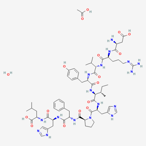 Angiotensin I human acetate salt hydrate Chemische Struktur