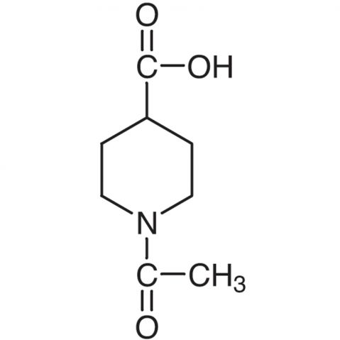 1-Acetylpiperidine-4-carboxylic acid التركيب الكيميائي