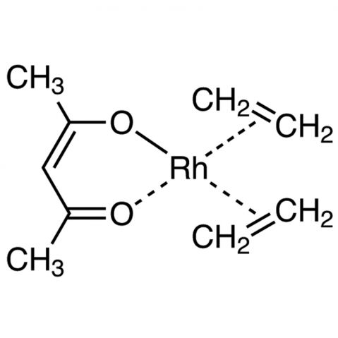 Acetylacetonatobis(ethylene)rhodium(I) Chemical Structure