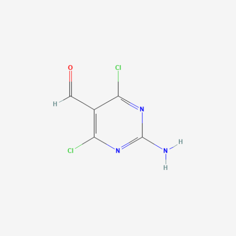 2-Amino-4,6-dichloropyrimidine-5-carboxaldehyde Chemical Structure