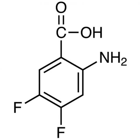 2-Amino-4,5-difluorobenzoic acid Chemical Structure