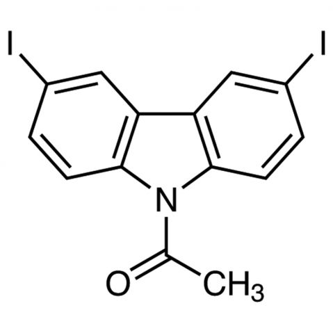 9-Acetyl-3,6-diiodocarbazole التركيب الكيميائي