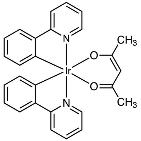 Acetylacetonatobis(2-phenylpyridine)iridium Chemical Structure